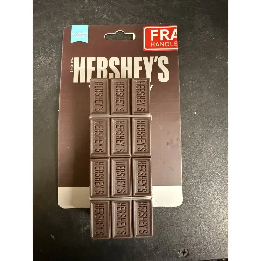 Hershey's Chocolate Bar Vinyl Plastic Squeaky Dog Pet Toy NEW Fast Free Shipping